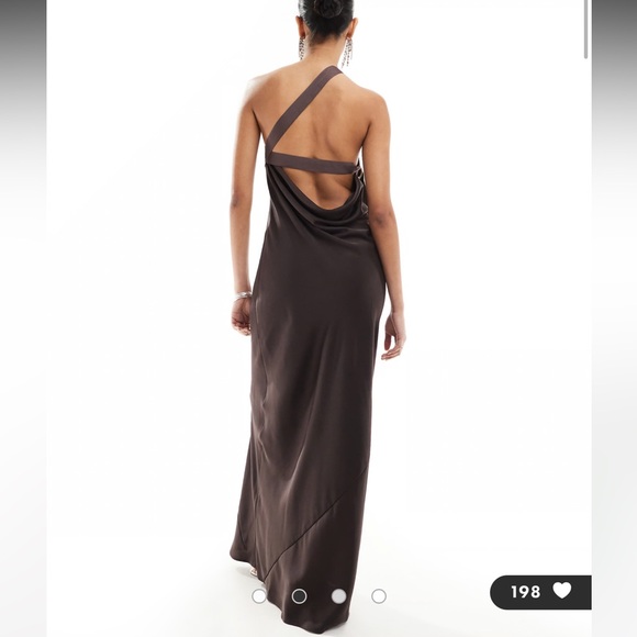 ASOS Chocolate Backless Maxi Dress - Picture 1 of 5